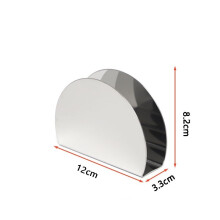 (Silver)Nordic Iron Semicircular Tissue Holder With Logo Customization For Restaurant