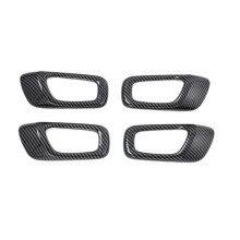 4Pcs Carbon Fiber Car Inner Door Handle Trim Pull Grab Panel Handle Cover for 11Th Generation 2021-2022
