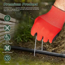 180 Pack Galvanized Landscape Staples for Garden and Lawn U-Shaped Nails for Weed Control Fabric Ground Stakes