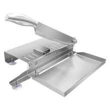 Bone Cutter Stainless Steel Manual Meat Slicer with Scale and Food Tray Labor-Saving Meat Cutter with for Kitchen