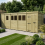 17 x 7 Pent Shed Tanalised (Single Door, With Windows) 1