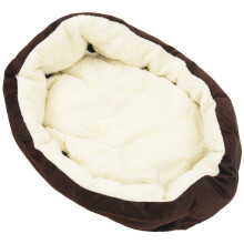Cart Basket Niche removable cushion House Bed For Dog Cat Pet Size S 46x42x15cm COFFE