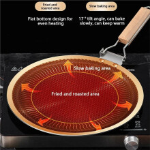Non-Stick Frying Pan Steak Pancake Outdoor BBQ Grill Pan 316 Stainless Steel Skillet Camping Tools 38cm