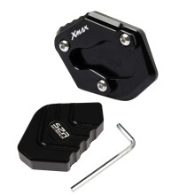 2 StüCk für XMax125 XMAX 250 Xmax300 Fuß SeitenstäNder UnterstüTzung VerläNgerung VergrößErer Kick Pad Platte Kickstand Schwarz
