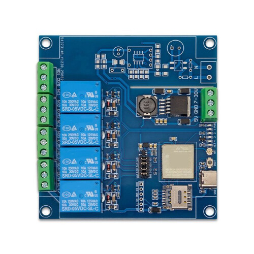 AIR780E 4-Channel Relay Module  WiFi Development Board DC7-24V TYPE-C AIR780E-4G Module 1