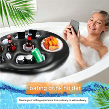 Floating Inflatable Cup Holder Multifunctional Drink Cooler Tray for Pool Beach Family Party Use Pool Drink Tray
