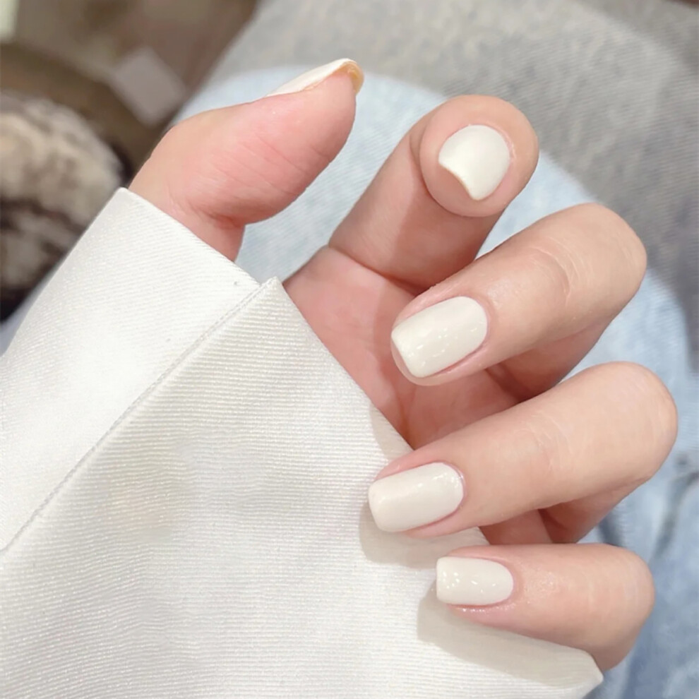 Hue-Grain (Jelly Glue Model) Press-On Nails For Women, Full Cover Diy Manicure