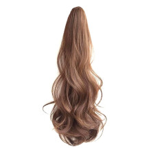 Light Brown Wig Female Ponytail Grab Clip Style Hip-Hops High Ponytail Natural Forcing Fake Ponytail Female Braid