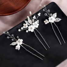 Pearl Flower Hairpin Set for Weddings & Parties