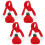 Mini-Weihnachtsmannmütze, Strickschal-Set, 5-teilig, rot, Weihnachtsdeko 1