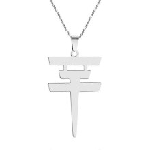Collier pour femme, collier Tokio Hotel en acier inoxydable avec pendentif logo Tokio Hotel et symbole Bill Kaulitz, cadeau u