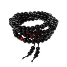 Bracelet en bois de santal naturel, perles de 8 mm, 108 perles en bois, bijou de prière Bouddha