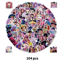 (Style A)Kpop Demon Hunters Sticker Set Y2k Aesthetic Art Funny Decals For Suitcases Huntr X Saja Boys Kpdh
