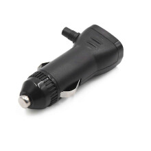 Autohaux Černá 12V 24V Zásuvka zapalovače cigaret do auta Adaptér pro zapalovač cigaret