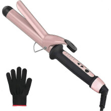 Krultang 38 mm, grote krultang voor lang, dik haar. Inclusief handschoenen. Temperatuur instelbaar van 120C tot 210C. Aut
