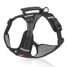 DUOMM HT-524 Prodyšný postroj pro psy Reflexní bezpečnostní vesta pro štěňata s ovládací rukojetí ST - Žlutá