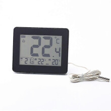 Taylor Kabelgebundenes digitales Innen-/Außenthermometer mit großem Display, elektronisches Temperatur- und Feuchtigkeitsmess