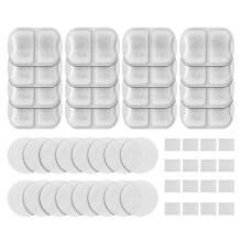 Cat Water Fountain Filters Replacement for 7L/230oz/1.8G Stainless Steel Pet Water Fountain Filters and Sponges 16 Set