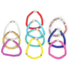 10er-Packung Armbänder mit Kunstperlen, farbenfroh, modisch, individuell, Damenarmband, Schmuckgeschenk