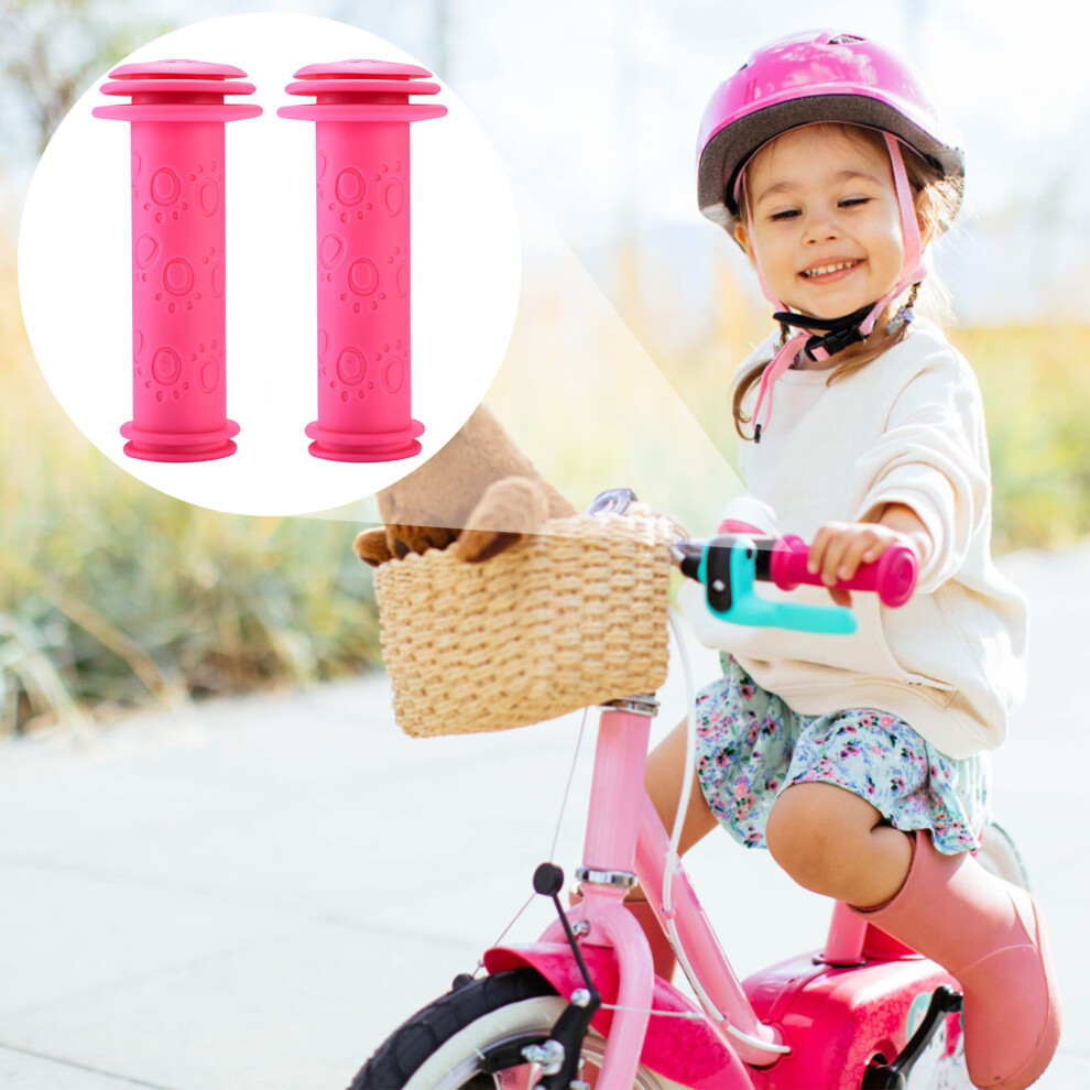 (Pink) Anti-Skid Shock-Absorbing Bike Handlebar Grips Pink 6443564830746