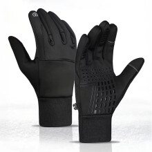 (New switch black, XL) Touchscreen Winter Gloves for Ski & Riding