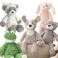 Superzacht knuffelkonijn met lange poten, roze konijn, grijze teddybeer, hond, olifant, eenhoorn, knuffeldieren, poppenspeelg