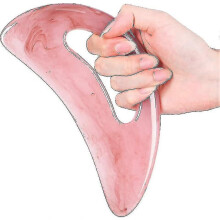 Ergonomisk Gua Sha-skrabeværktøj i harpiks til ryg, nakke, ansigt, benmassage, lymfedrænage og cellulitereduktion