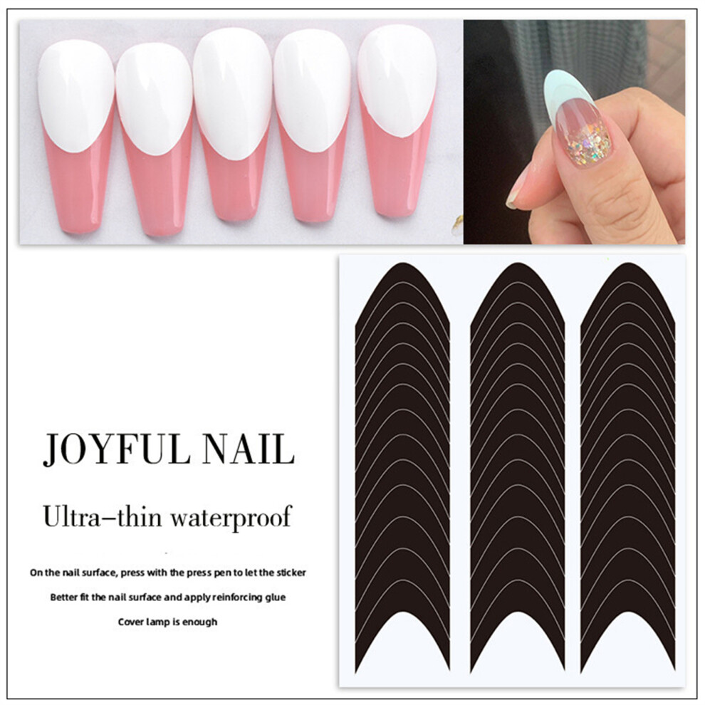Hue-Grain (1) French Nail Stickers - Long Lasting Diy Manicure Decals