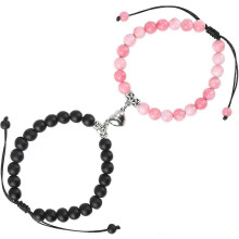 Magnetisk pararmbånd 2 stk. matchende venskabsarmbånd magnetiske pararmbånd kærlighedsarmbånd til par forholdsarmbånd la