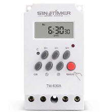 12V DC-indgang Programmerbar 24-timers MINI-TIMERAFBRYDER Tidsrelæ Udgangsbelastning Høj effekt 30A