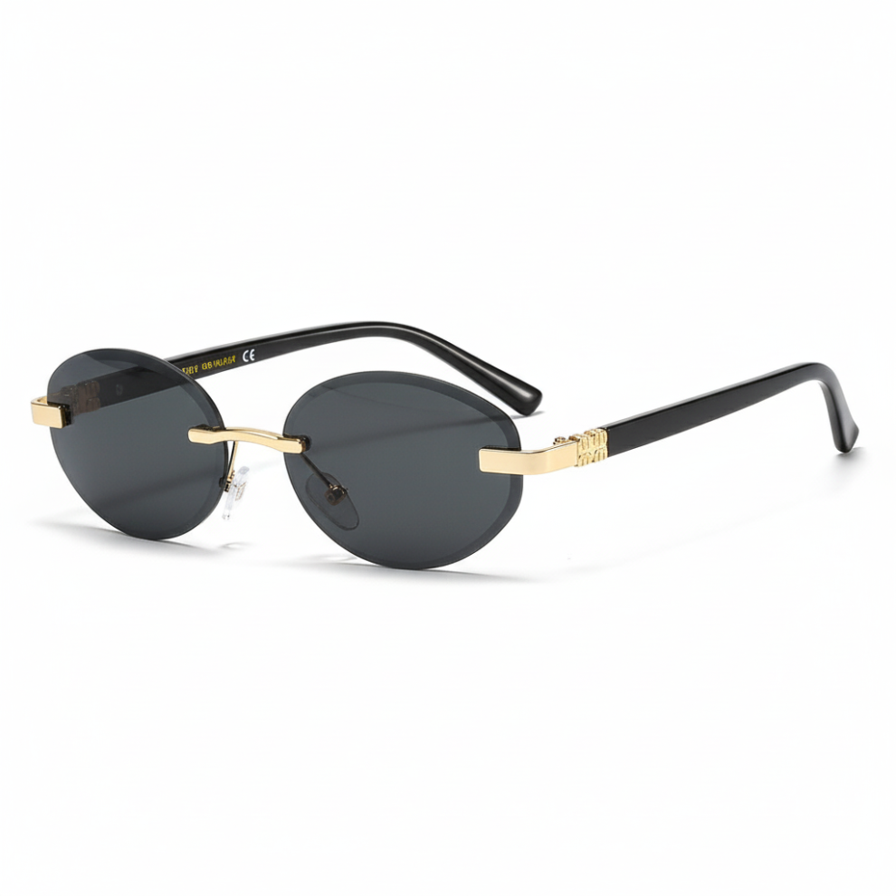 Phui-Pet-Supplies (Gray Lens) Frameless Retro Sunglasses Uv Protection