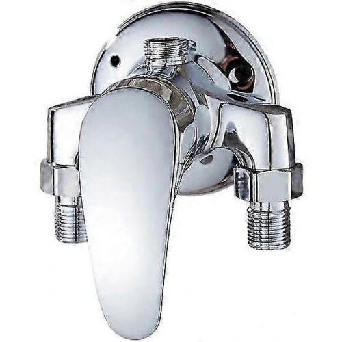 Επιτοίχια μπαταρία ντους μονού μοχλού από ορείχαλκο για κρύο και ζε
