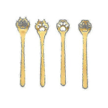 Juego de utensilios de cocina de 4 piezas con cucharas para cocinar y servir - Accesorios de mesa duraderos