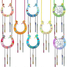 Kit de 16 campanillas de viento compatibles con niños. Crea tus propias campanillas de viento en forma de herradura. Manualid