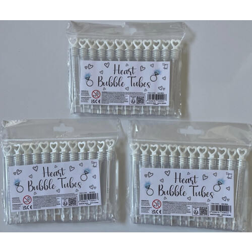 Wedding Heart Bubble Tubes Guest Favours