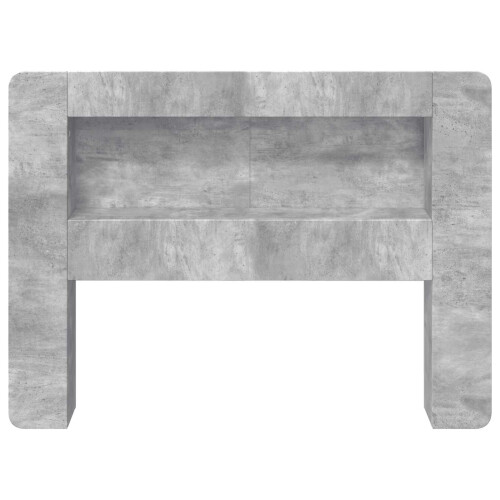 VidaXL vidaXL Headboard Cabinet with Storage Concrete Grey Engineered Wood 2