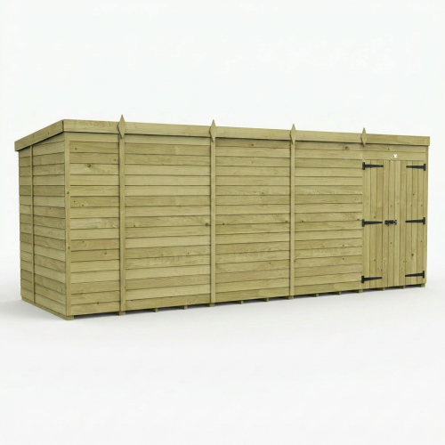 20 x 5 Pent Shed Tanalised (Double Door, No Windows) 1