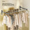 (Black)Aluminum Wall Mount Retractable Clothes Hanger With Foldable For Home Tools 7