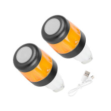 2Pcs Electric Scooter Handlebar Lights LED Warning Light Handlebar End Plugs Waterproof Turn Signal