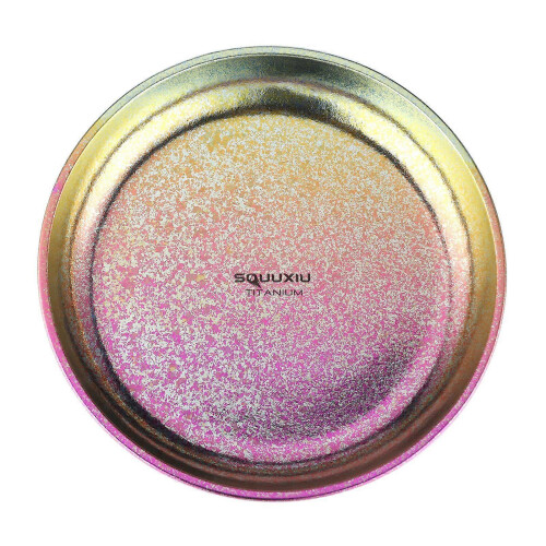 Φορητή πλάκα κάμπινγκ από τιτάνιο, πιάτο σαλάτας Pure Ti, ανθεκτικό κα