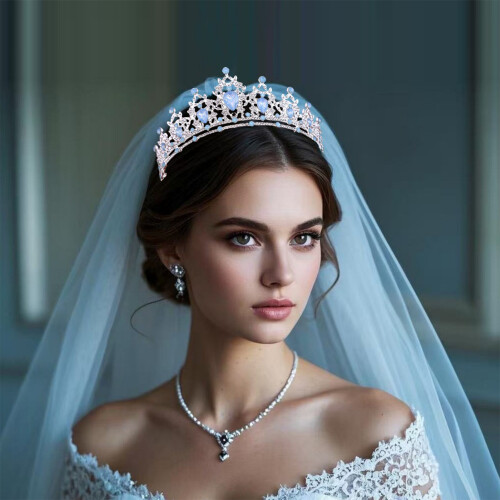 Bride Rhinestone Crown - Glittering Wedding Headband 2