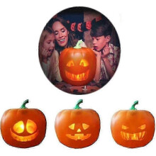 N/f Halloween Flash, Halloween Beszélő Animált Töklámpás Vetítőlámpa Otthoni Partira, 3 az 1-ben LED Töklámpás Vetítő
