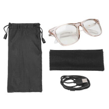 Smart med mikrofon og høyttaler Bluetooth 5.4 fjernkontroll fotostøyreduksjon IP65 regntette trådløse musikkbriller for