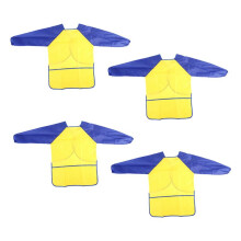4X Childrens Kids Toddler Waterproof  Apron Art Smock with 3 Roomy Pockets (Paints and Brushes Not Included)