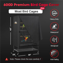 Bird Cage Cover - Bird Cage Covers for Night Heavy Duty & Waterproof, Fade-Resistant Pet Bird Cage Cover Accessory