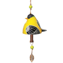 Bird Song Bell Garden Decoration,Hanging Rustic Wind Chime, Pendant Metal Tube Bell Door Bell Pendant, Festival Gift D