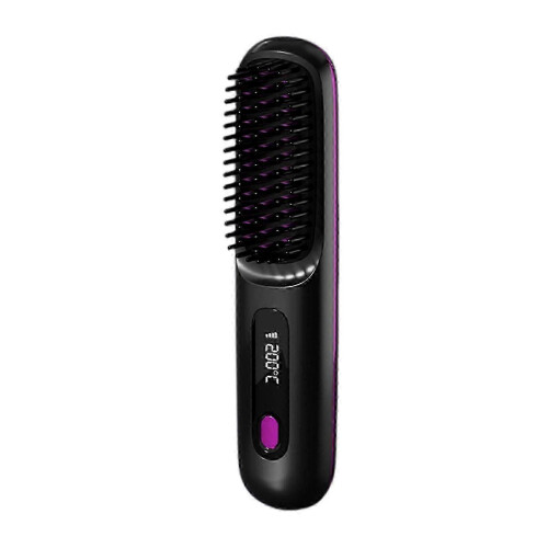 Dual-function straightener brush for styling & smoothing WU843