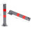 Poste de aparcamiento plegable con llave, 60 cm de hierro 10
