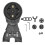 Support de fixation pour compteur de vélo Giant avec support pour caméra et éclairage, compatible avec le guidon. 3