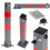 Poste de aparcamiento plegable con llave, 60 cm de hierro 2